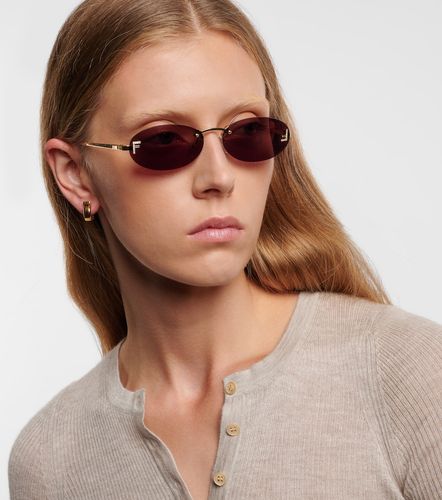 Lunettes de soleil First Crystal ovales - Fendi - Modalova