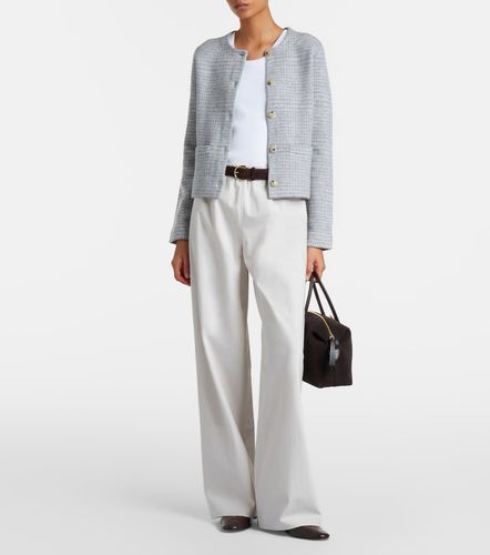 Cardigan en laine et cachemire à carreaux - Vince - Modalova