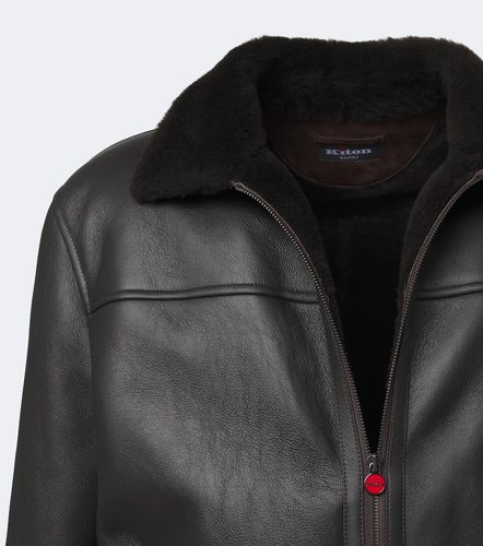 Veste bomber en cuir et shearling - Kiton - Modalova