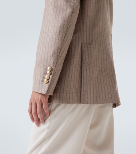 Blazer rayé en cachemire et soie - Brunello Cucinelli - Modalova