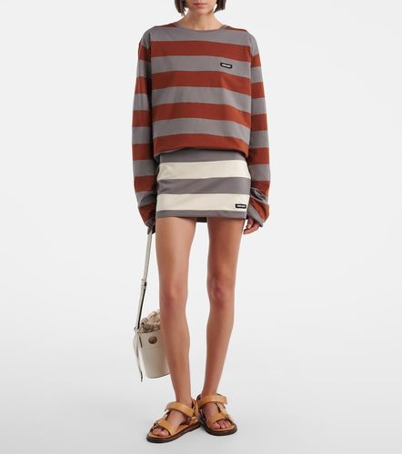 Miu Miu T-shirt en coton à rayures - Miu Miu - Modalova