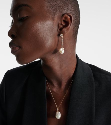Boucles d'oreilles en or 14 ct, perles et topazes - Mateo - Modalova