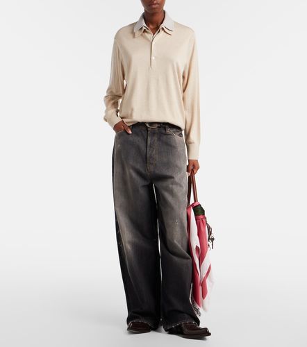 Polo en soie, laine et cachemire - Acne Studios - Modalova