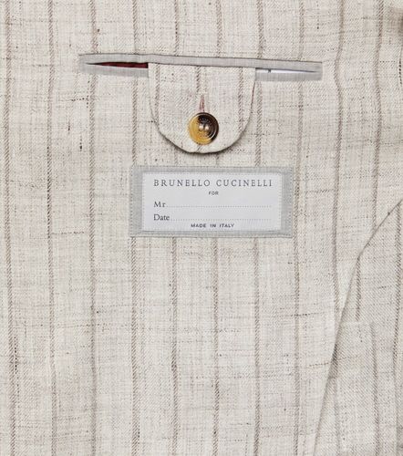 Costume Pinstripe en lin - Brunello Cucinelli - Modalova