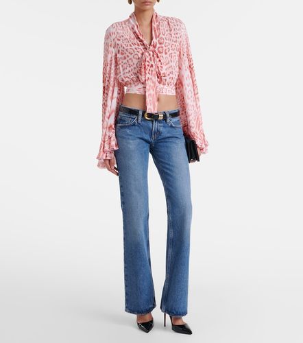 Blouse en jersey à imprimé léopard - Roberto Cavalli - Modalova