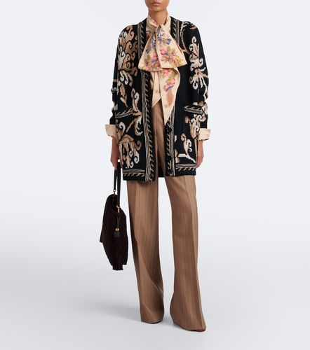 Cardigan oversize en laine à fleurs - Etro - Modalova