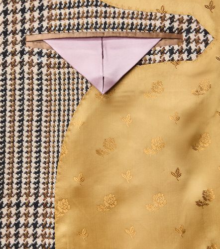 Blazer en laine vierge à carreaux - Valentino - Modalova