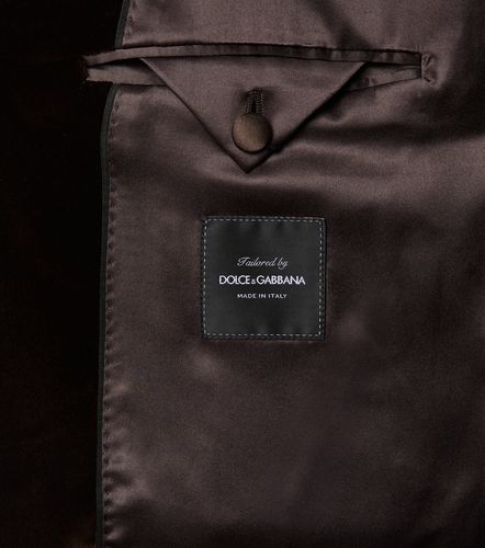 Blazer en velours de coton et soie - Dolce&Gabbana - Modalova