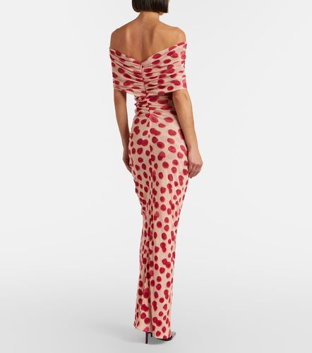 Robe longue en résille imprimée à épaules dénudées - Stella McCartney - Modalova