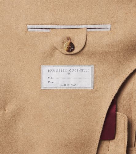 Veste de costume en poil de chameau - Brunello Cucinelli - Modalova