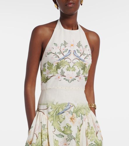 Robe midi Balsa Anhelo en lin à imprimé - Agua by Agua Bendita - Modalova