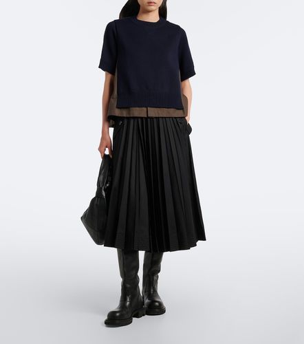 Top en coton et cachemire mélangés - Sacai - Modalova