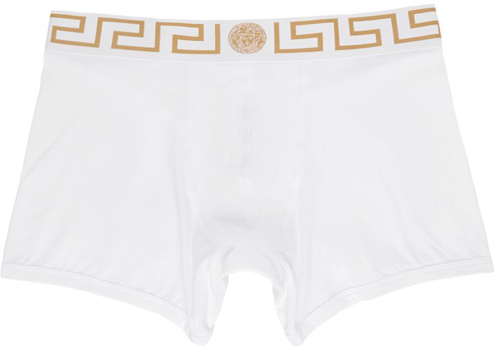 Ensemble de deux boxers blancs Greca Border - Versace Underwear - Modalova