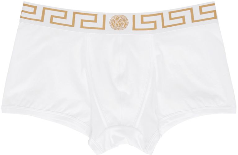 Ensemble de deux boxers blancs Greca Border - Versace Underwear - Modalova