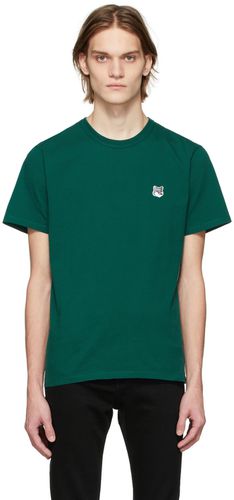 T-shirt vert à écusson - Maison Kitsuné - Modalova