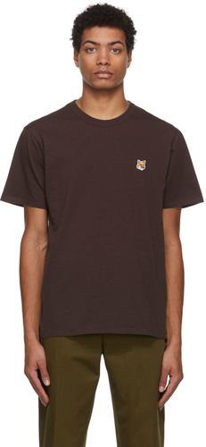T-shirt brun à écusson - Maison Kitsuné - Modalova