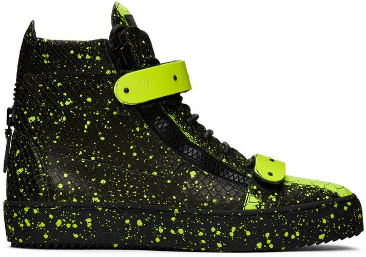 Baskets Coby noir et jaune - Giuseppe Zanotti - Modalova