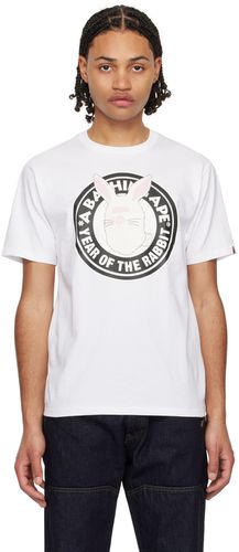 T-shirt blanc à col ras du cou - BAPE - Modalova