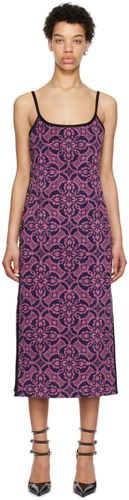 Robe midi de style tablier rose - Marine Serre - Modalova