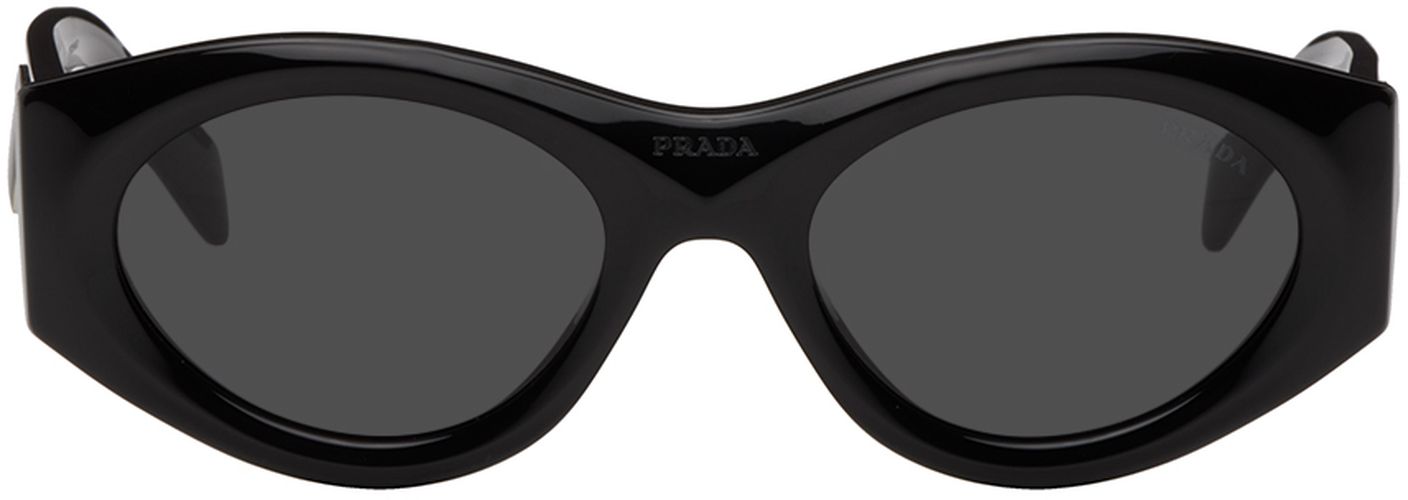 Lunettes de soleil ovales noires - Prada Eyewear - Modalova