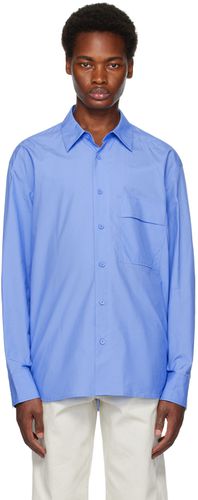 Chemise bleue à logo brodé - Solid Homme - Modalova