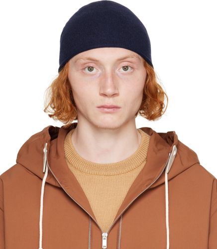 Bonnet bleu marine à bord roulé - Jil Sander - Modalova
