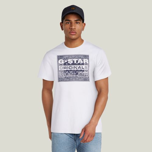 T-Shirt Bandana - Blanc - Hommes - G-Star RAW - Modalova