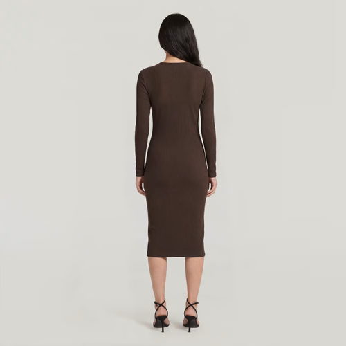 Robe 2 Way Slim Rib - Brun - Femmes - G-Star RAW - Modalova