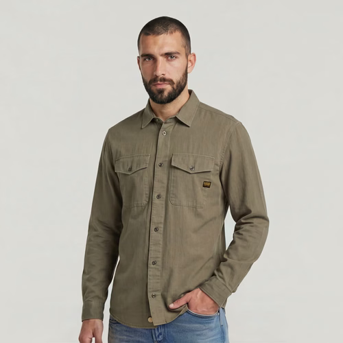 Chemise Marine Slim - Brun - Hommes - G-Star RAW - Modalova