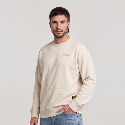 Sweat HB Badge - Blanc - Hommes - G-Star RAW - Modalova