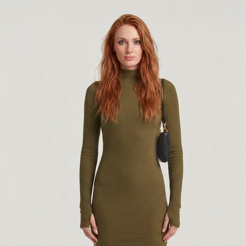 Robe Rib Slim - Vert - Femmes - G-Star RAW - Modalova