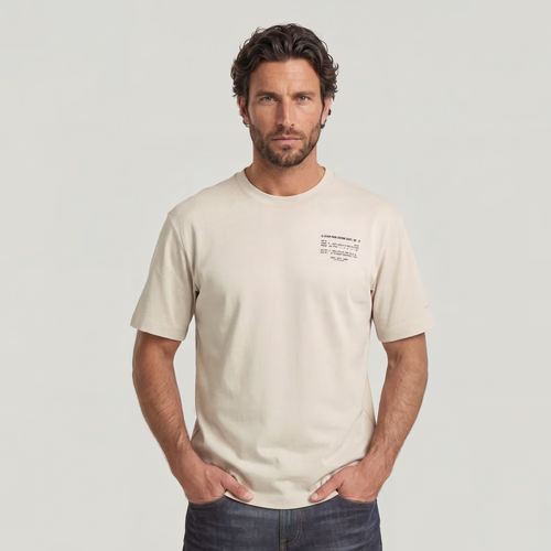 T-shirt Script - Blanc - Hommes - G-Star RAW - Modalova