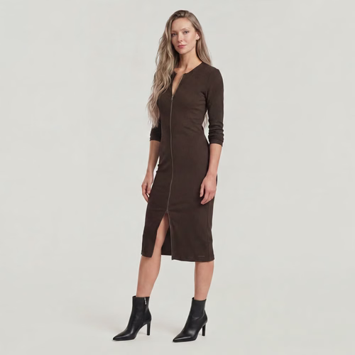 Robe 2 Way Slim Rib - Brun - Femmes - G-Star RAW - Modalova