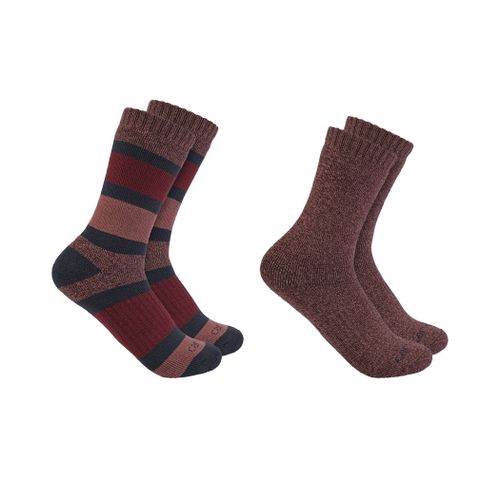 S Chausettes - heavyweight crew sock 2 pack - Rouge - L - Carhartt - Modalova