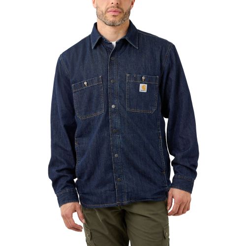 S Chemise en jean - relaxed fit denim fleece lined snap-front shirt - 2XL - Carhartt - Modalova