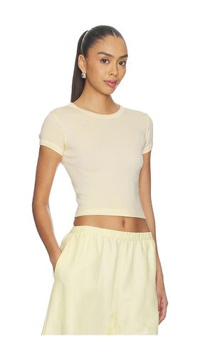 T-SHIRT CROPPED EN MAILLE CÔTELÉE SUPIMA en . Taille XS. Also en S, M - Enza Costa - Modalova
