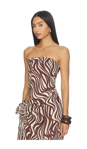 TOP FOULARD IMPRIMÉ VAGUES en - Enza Costa - Modalova