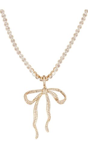 COLLIER PENDENTIF TENNIS PAVE BOW en - Ettika - Modalova