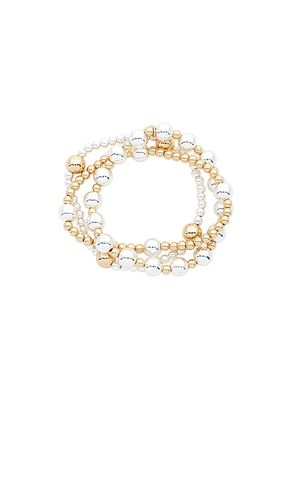 LOT DE BRACELETS MIXED METAL BUBBLE LINE en - Ettika - Modalova
