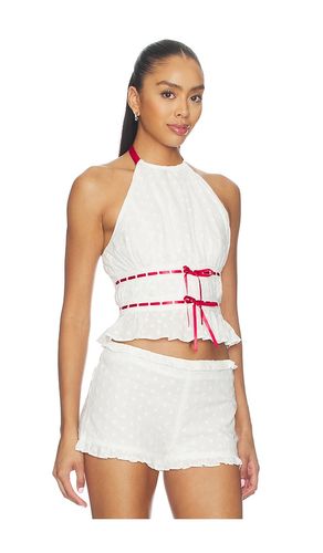 Alessia Embroidered Halter Top en . Taille XXS. Also en XS, S, M, L, XL - MAJORELLE - Modalova