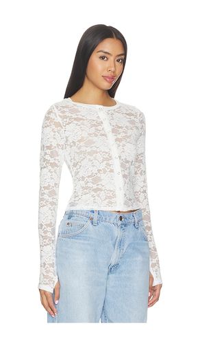 Vesca Lace Snap Front Long Sleeve en . Taille XS. Also en S, M, L - Michael Lauren - Modalova