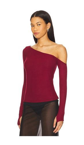 Magdaleno Asymmetrical Fitted Cold Shoulder Long Sleeve Top en . Taille S. Also en M, L - Michael Lauren - Modalova