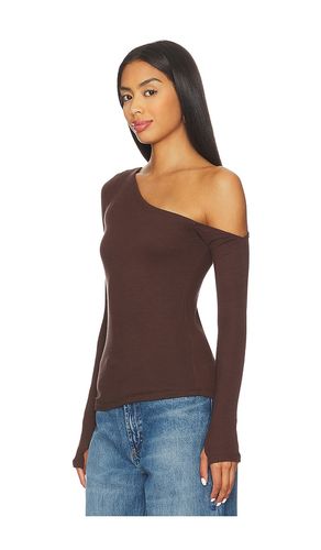 Magdaleno Long Sleeve Fitted Asymmetrical Cold Shoulder Top en . Taille S. Also en XS, M, L, XL - Michael Lauren - Modalova
