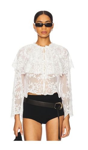 Marja Embroidery Capelet Blouse in . Size M, S - Sea - Modalova