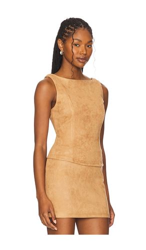 Aviva Faux Suede Top en . Taille M. Also en S, XS - superdown - Modalova