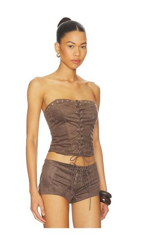 Spence Faux Suede Top en , . Taille XXS. Also en XS, S, M, L, XL - superdown - Modalova