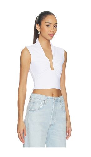 Square Wire Gathered Sleeveless Top en . Taille L. Also en M, S, XS - Susana Monaco - Modalova