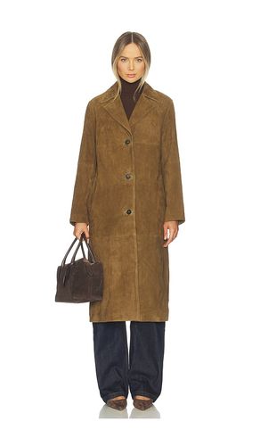 Suede Leather Long Coat en . Taille XS. Also en S, M, L - Vince - Modalova