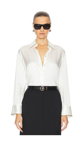 Tipped Slim Long Sleeve Blouse in . Size XL - Vince - Modalova