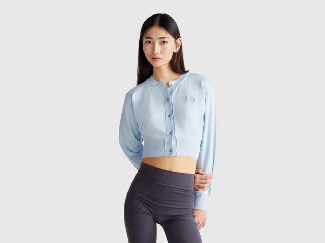 Benetton, Cardigan En Viscose Mélangée, taille M, Bleu Ciel - United Colors of Benetton - Modalova